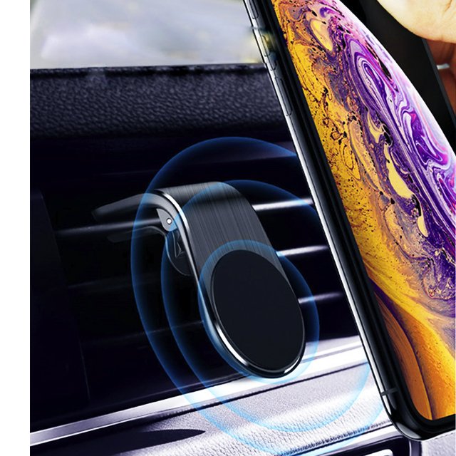 UUTEK F3 2021 Magnetic Car Phone Holder L Shape Air Vent Mount Stand in Car GPS Mobile Phone Holder