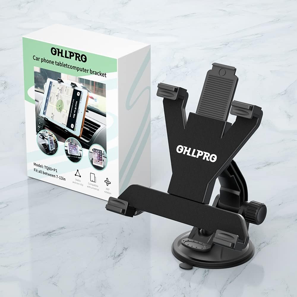 360 degree Rotation Window Dash Stand Car Dashboard Windshield Tablet Mount Holderfor iPad 6-11inch
