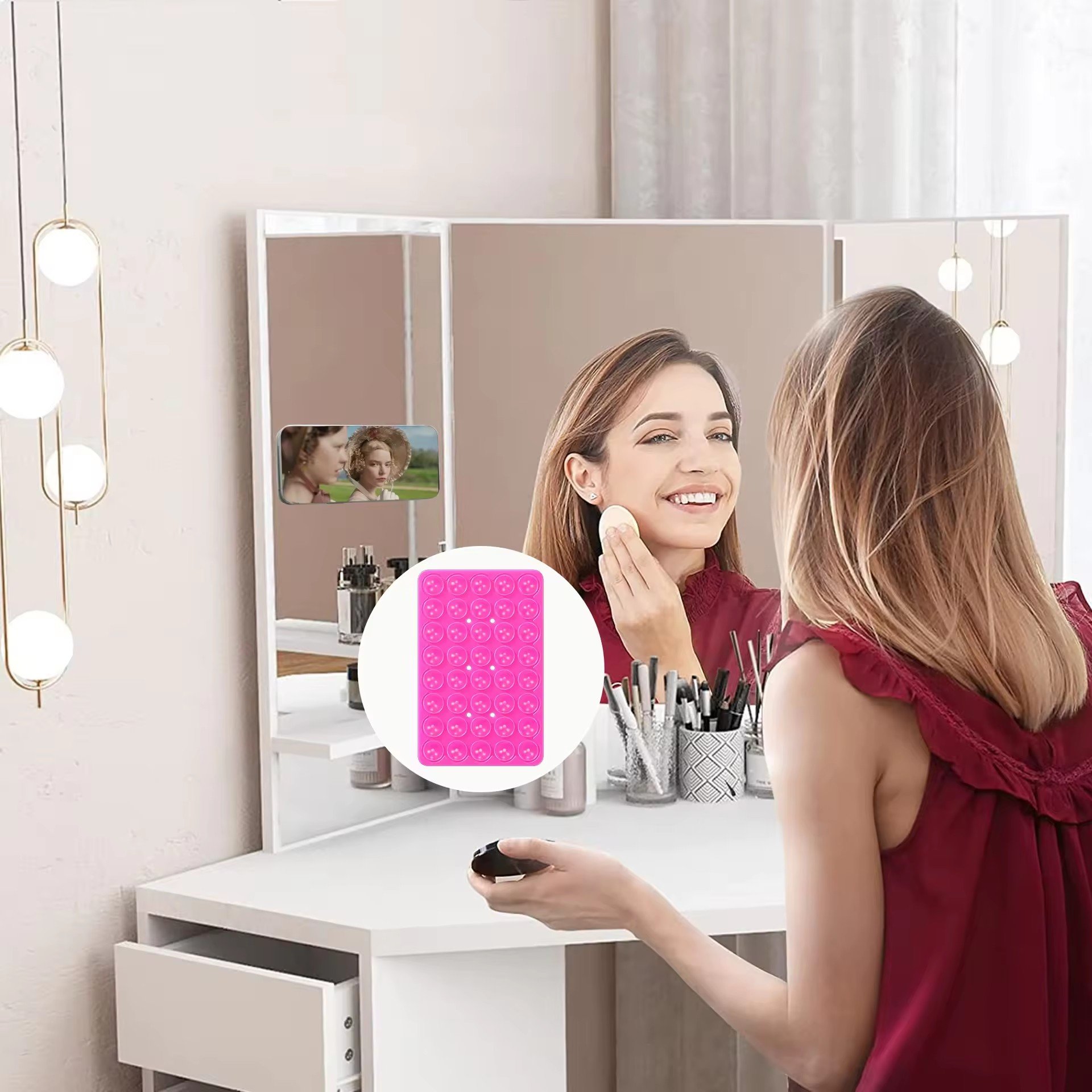High Quality Adhesive Phone Silicone Sucker Cup phone holder Adhesive Mount Suction Holder for Mobile Phones