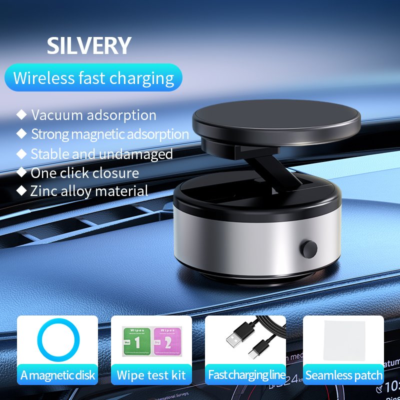 2024 New Upgrade Adjustable Angle Double Suction Cup Strong Vacuum Phone Holder Strong Magnetic Universal Glass Car Holder