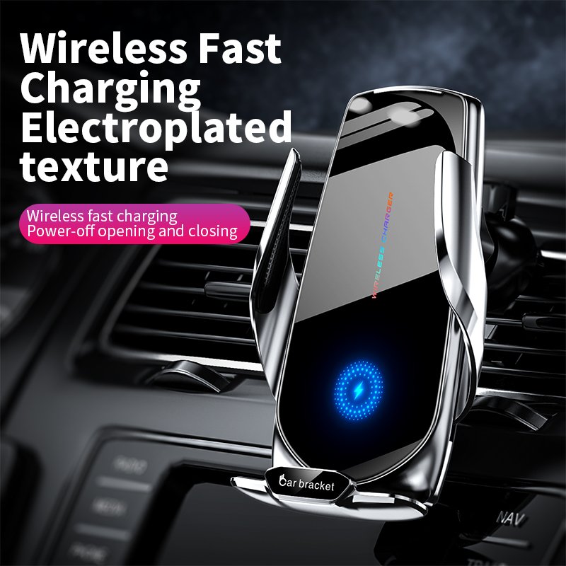 Automatic Clamp Car Wireless Charger 15W Fast Charging Holder for iphone 15 14 Pro Phone Charger with Magnetic Head Universal