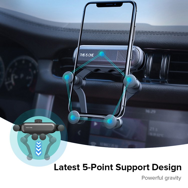 simr mini Car Air Vent Clip Mount No Magnetic Mobile Phone Holder GPS Stand Gravity Car phone Holder