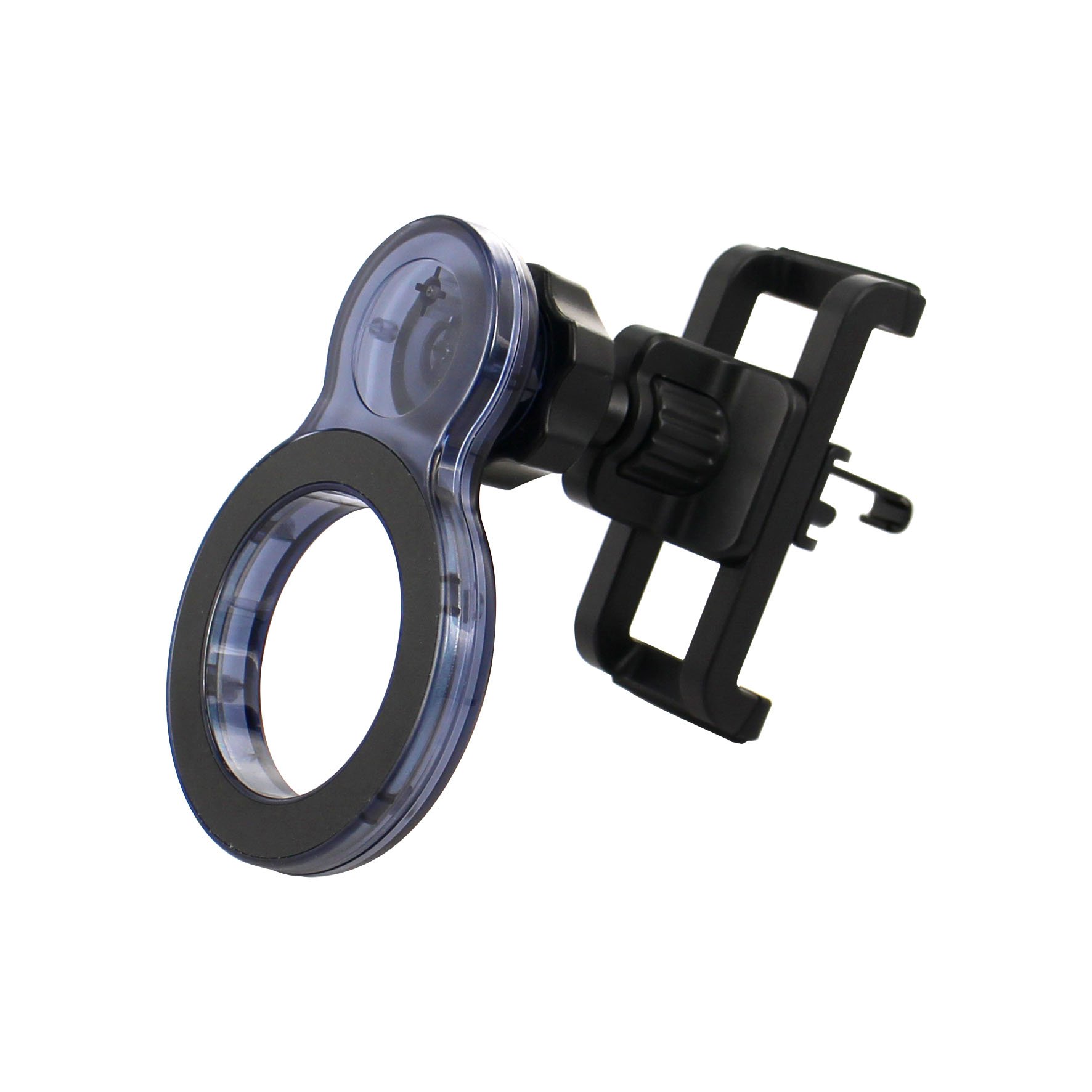 Transparent Plastic Housing Magnetic Air-vent Metal Clip Car Holder