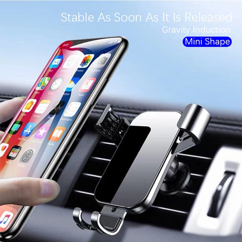 New Small Mobile Phone Accessories Gravity Air Vent Grip Mount Car Bracket Cellphone Display Support Holder Stand For Car Phone