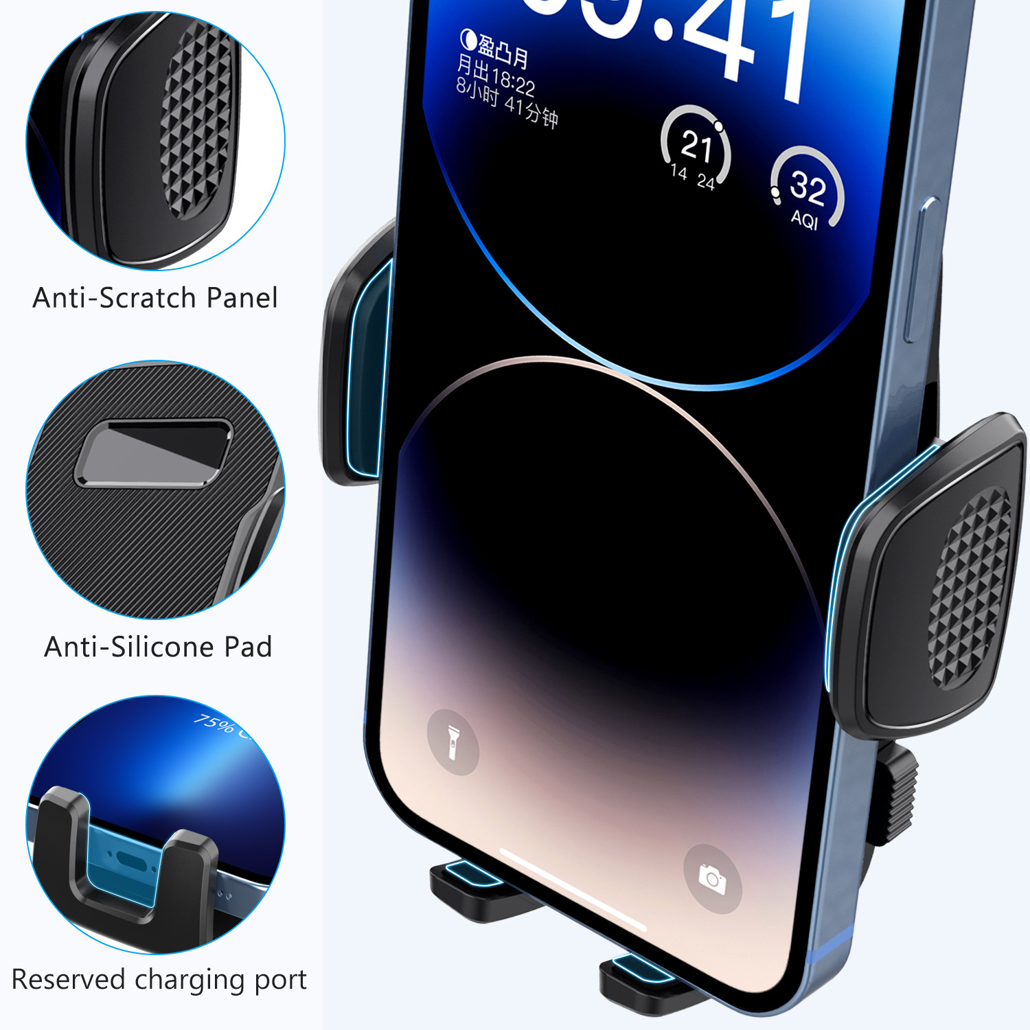 Hot selling 360 degree adjustable multifunctional mobile phone holder car windshield dashboard holder smart car phone holder
