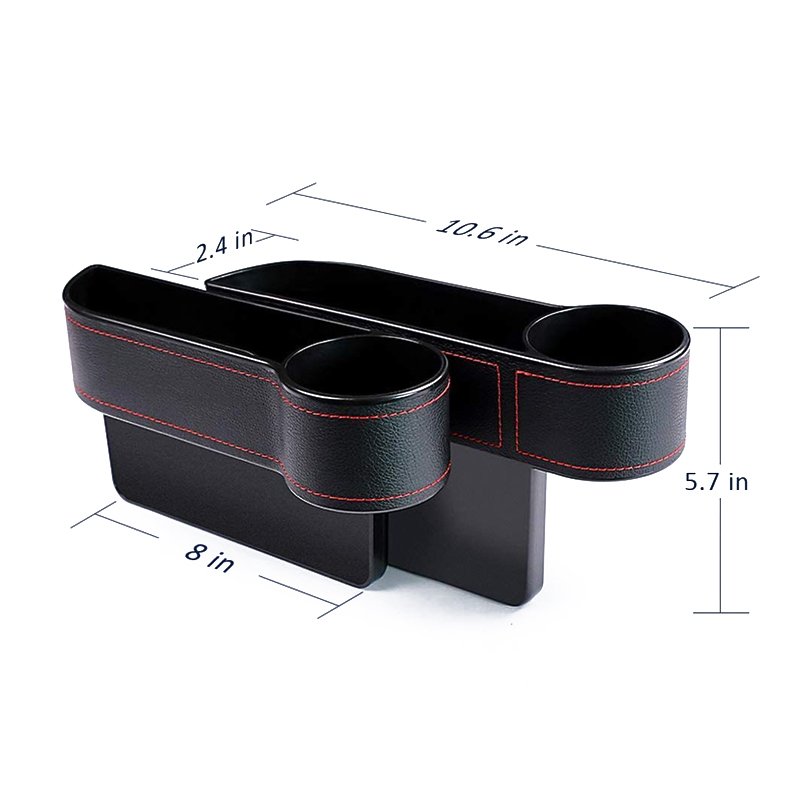 Waterproof Universal Automotive Drop Stop Car front Seat Side Car Seat Gap Filler Organizer With Cup Holder For Phone Wallet