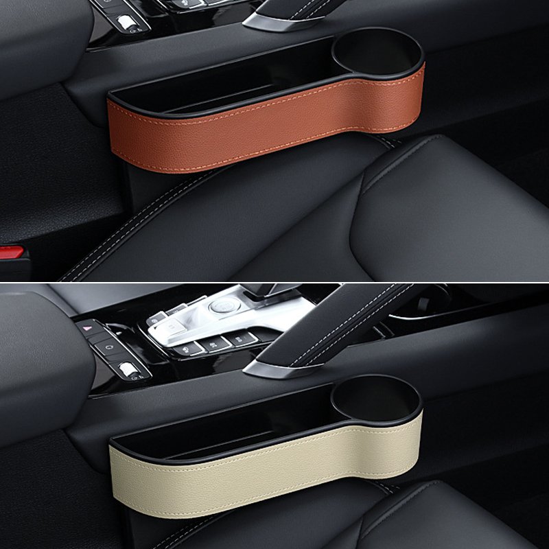 Waterproof Universal Automotive Drop Stop Car front Seat Side Car Seat Gap Filler Organizer With Cup Holder For Phone Wallet