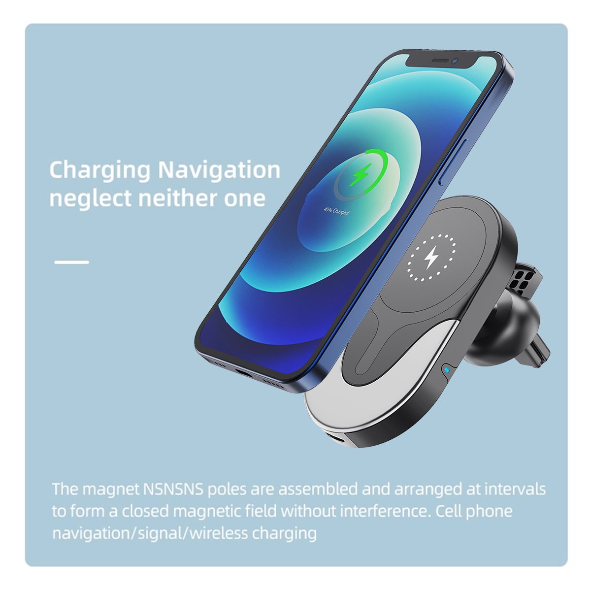 2022 Best Automatic Induction Qi Special Magnetic Car Charger Holder Wireless For Smartphone for iphone 11