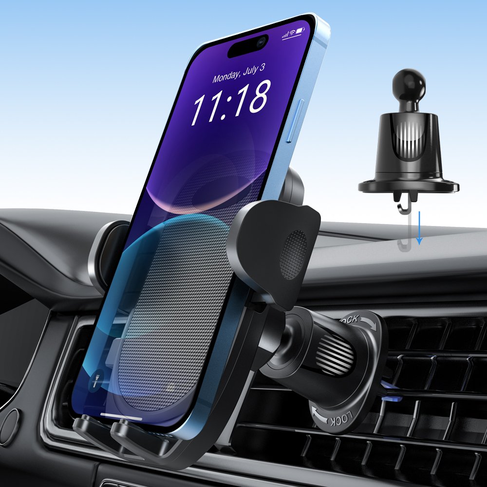 2023 Trending Products Smartphone Stand Mobile Phone Car Holder Air Mount Smart Car Accessories 360 Car Phone Holder Mount