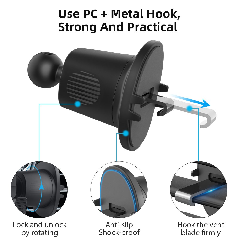 2023 Trending Products Smartphone Stand Mobile Phone Car Holder Air Mount Smart Car Accessories 360 Car Phone Holder Mount