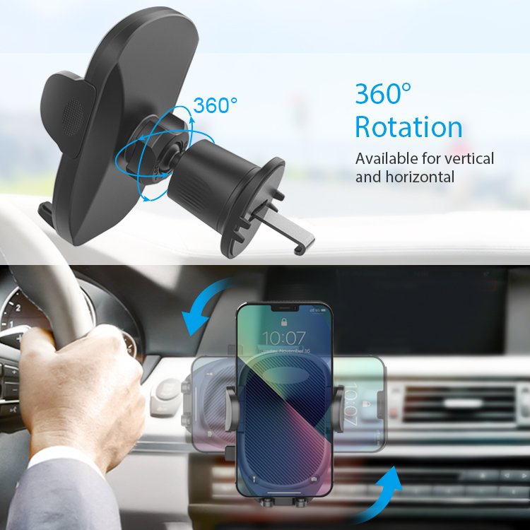 2023 Trending Products Smartphone Stand Mobile Phone Car Holder Air Mount Smart Car Accessories 360 Car Phone Holder Mount