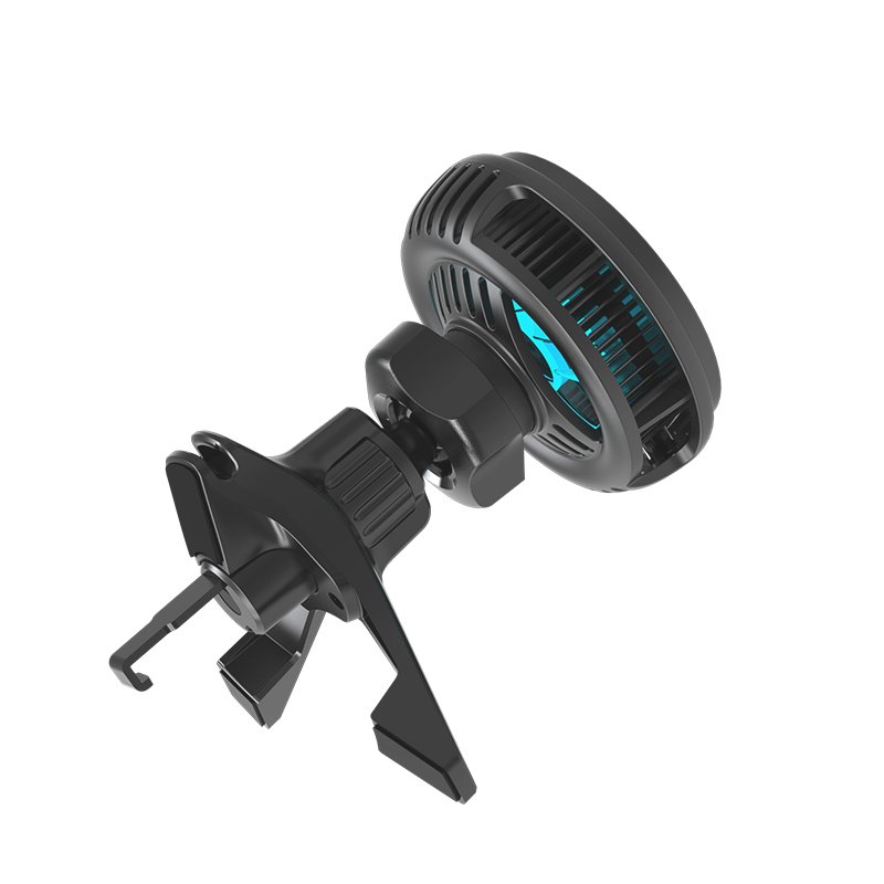 OEM Semiconductor Cooling Fan Quick 15W Fast Wireless Charger Mount Magnetic Car Phone Holder With LED Light
