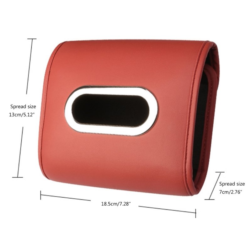 Car Accessories Distributor Car Seat Tissue Box Holder Leather Large Capacity Auto Tissue Paper Holder Box Hanging Tissue Bag