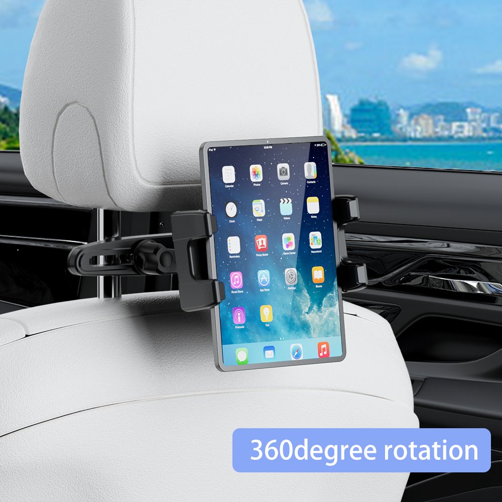Universal Car Headrest Tablet Phone Holder Long Arm 360 Degree Adjustable Car Phone Holder Telescopic Back Seat Car Phone Mount