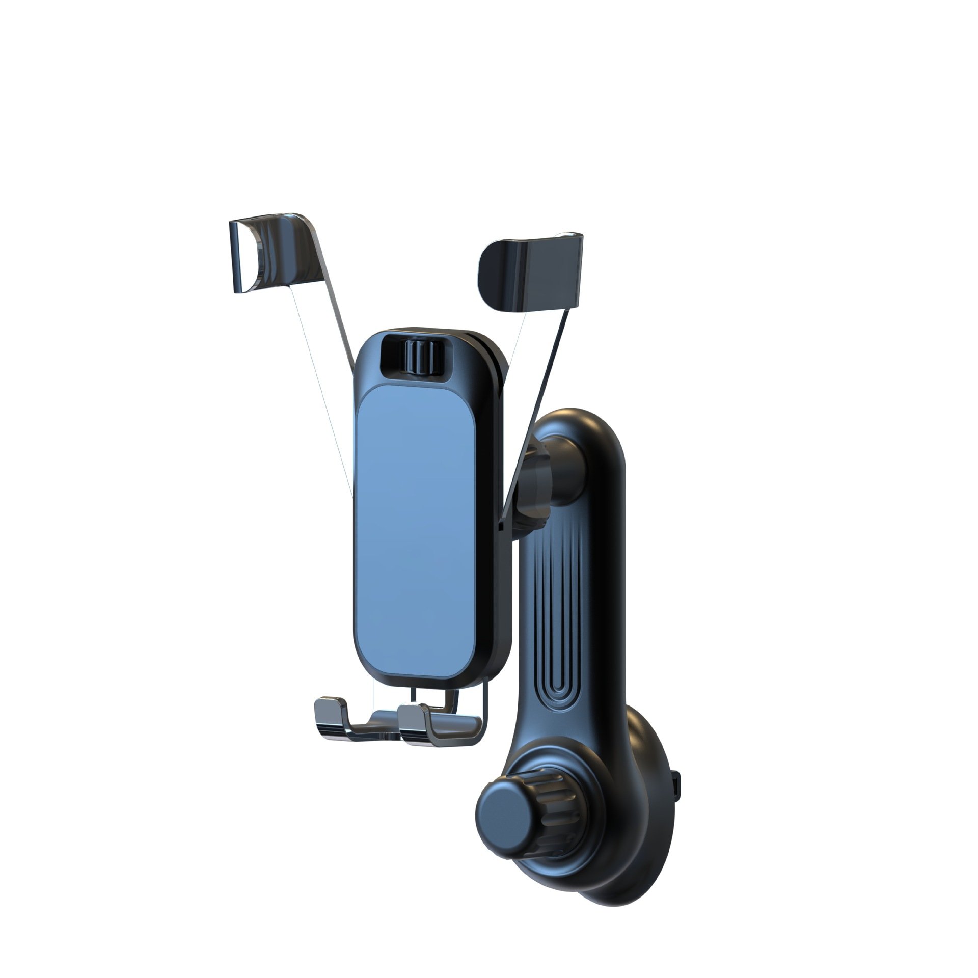 2024 gravity Elastic force metal support car vent supports Black color cell phone stand for car