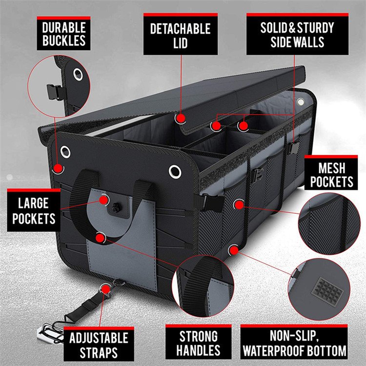 Adjustable Compartment car trunk organizers