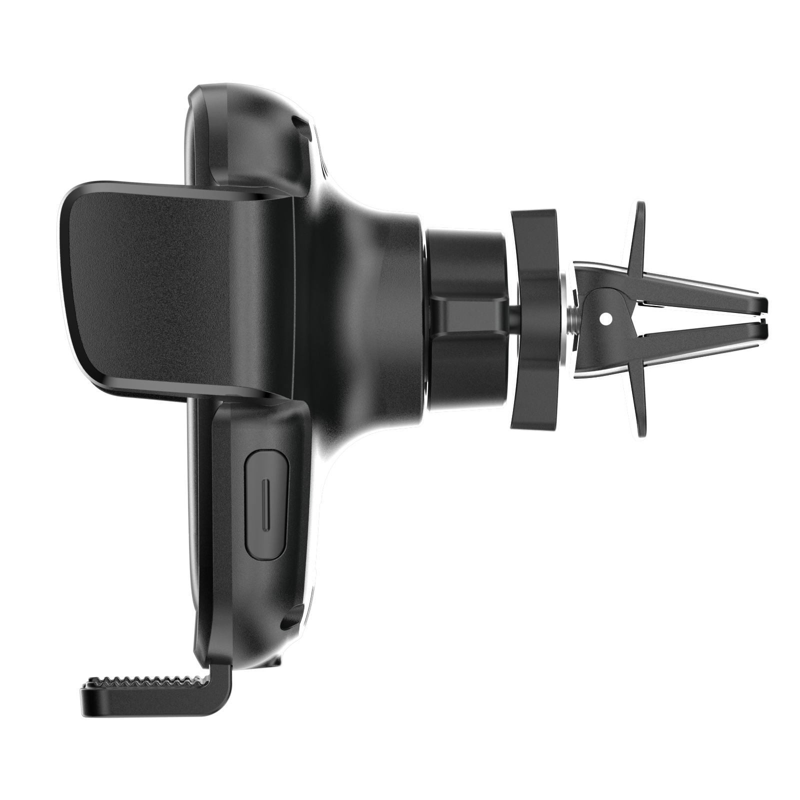This is one Patented Three-sides Auto Claming Design Qi 15W Wireless Car Mount FOD 360 Adjustable Mobile Phone Holder
