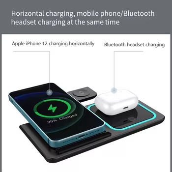 Strong Magnetic 3 in 1 Wireless Charger For iphone 15 14 Fast Charging For Apple Watch 8 7 SE Wireless Charger For Airpods