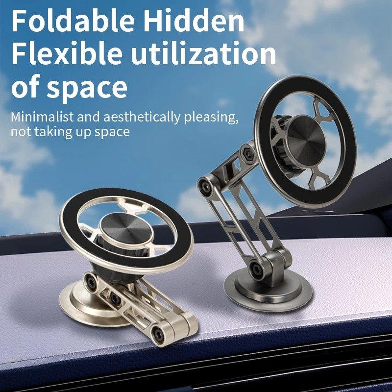 Flexible Universal 360 PRO Rotation All-Metal Magnetic Phone Holder Strong Magnets Car Phone Holder Car Mount for All Phone