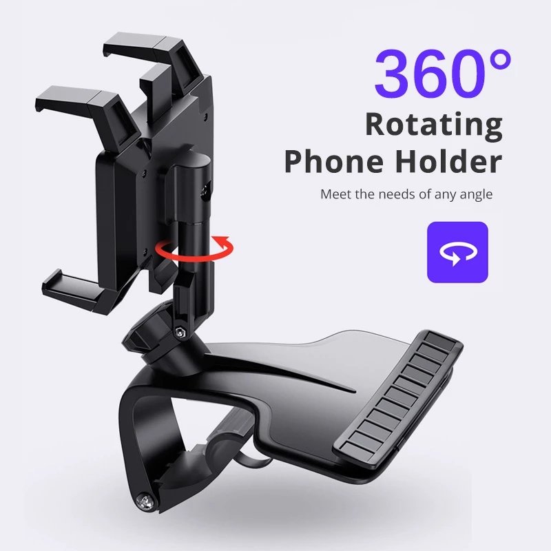 Dashboard Car Phone Holder 1200 Degree Mobile Phone Stands Rearview Mirror Sun Visor In Car GPS Navigation Bracket