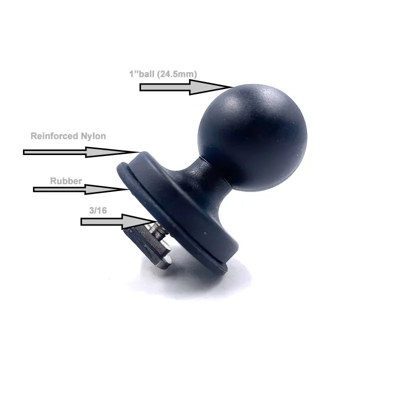 Aluminum ball joint 1" track ball mount with T-bolt attachment for gopro camera mount tablet bracket support phone car holder