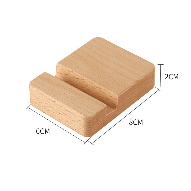 Wholesales Price Mini Wooden Phone Holder Portable Desktop Stand Universal Maple Walnut Wood Phone Stand