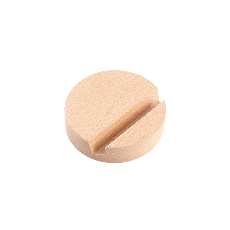 Wholesales Price Mini Wooden Phone Holder Portable Desktop Stand Universal Maple Walnut Wood Phone Stand
