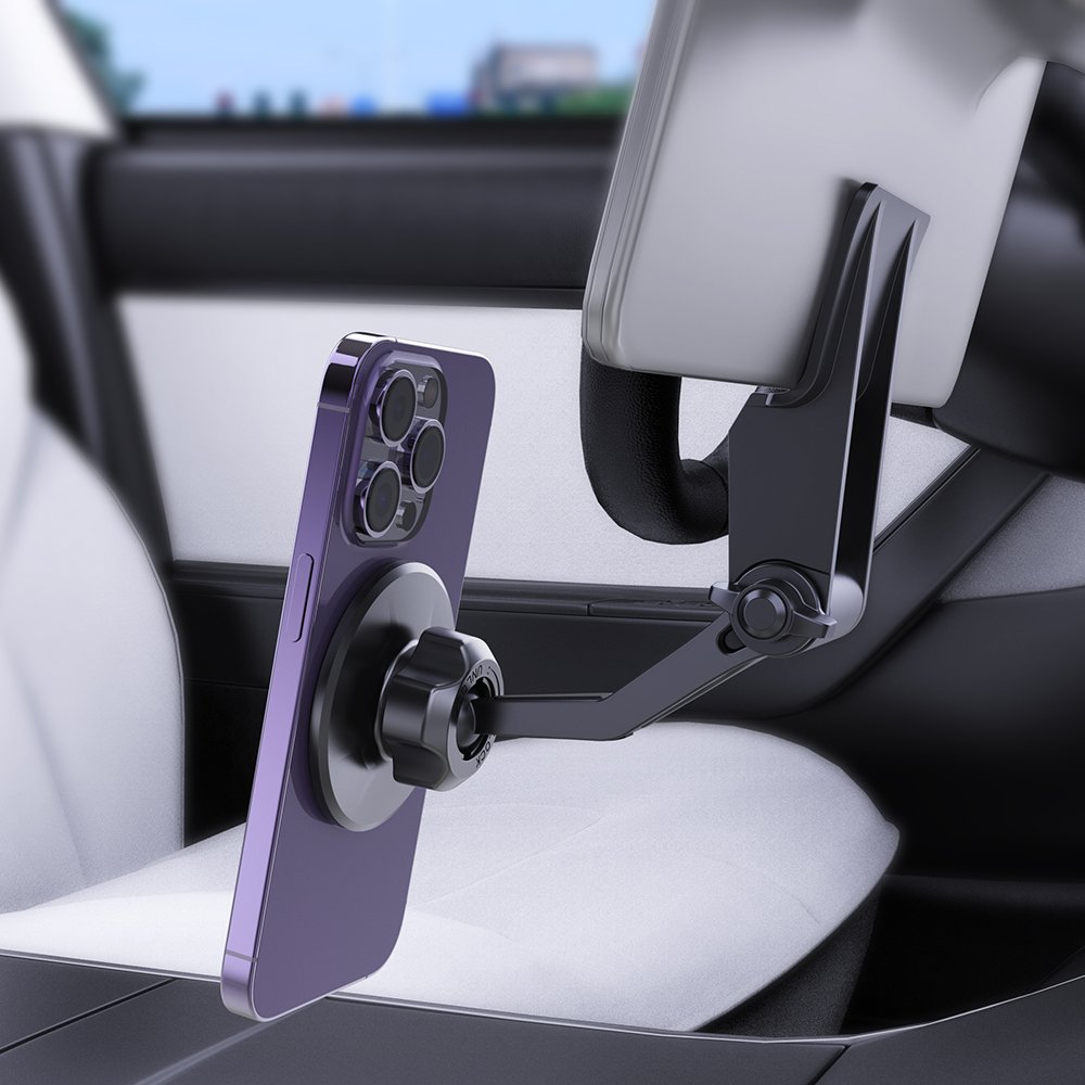 Stabilization 360 rotating cell phone mount mobile phone car holder magnetic car phone holder for car Tesla screen