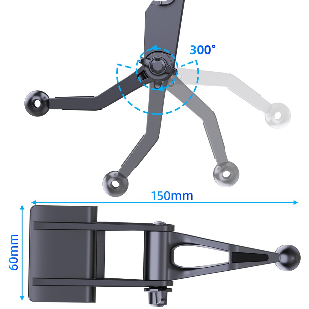 Stabilization 360 rotating cell phone mount mobile phone car holder magnetic car phone holder for car Tesla screen
