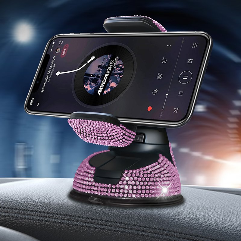 Universal Rhinestone Car Mobile Holder Air Vent Dashboard Mount Crystal Bling Car Phone Holder Car Interior Accessories