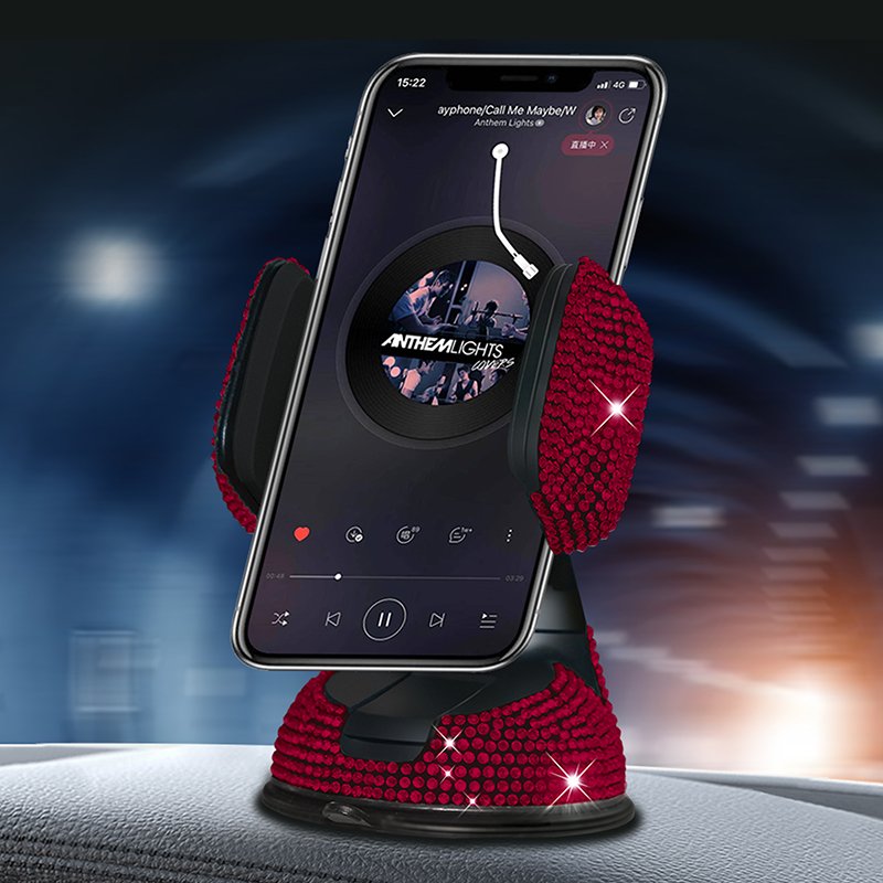 Universal Rhinestone Car Mobile Holder Air Vent Dashboard Mount Crystal Bling Car Phone Holder Car Interior Accessories
