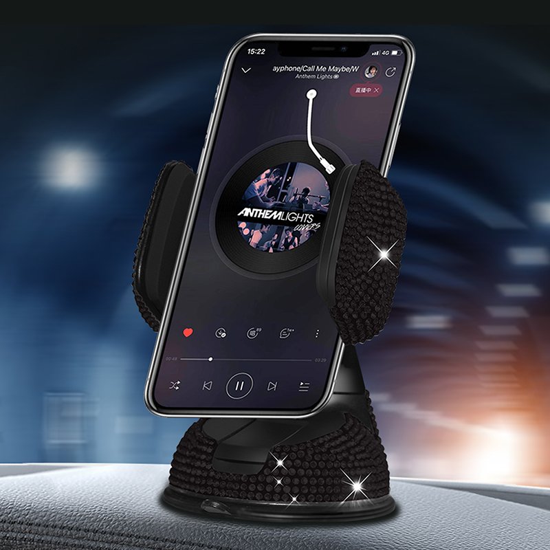 Universal Rhinestone Car Mobile Holder Air Vent Dashboard Mount Crystal Bling Car Phone Holder Car Interior Accessories