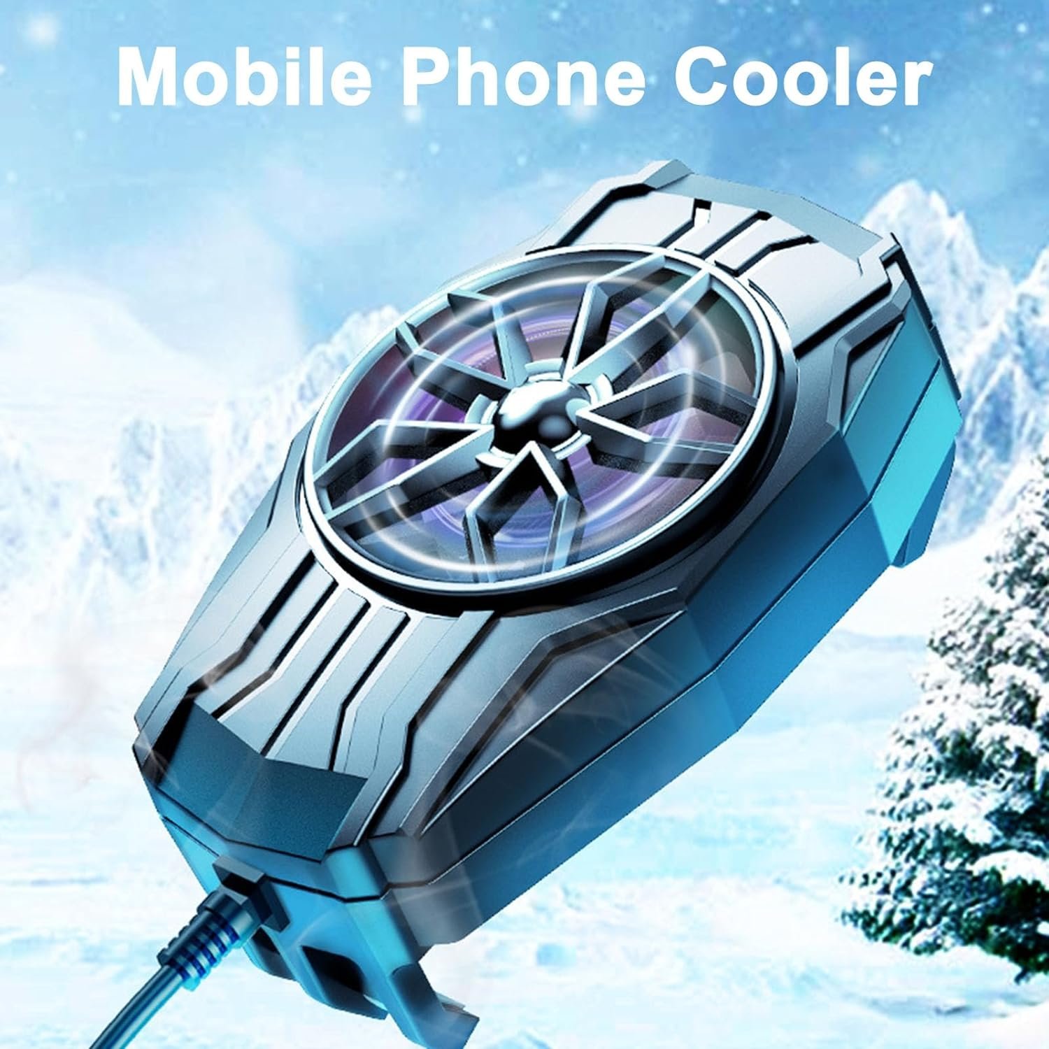 Cell Phone Cooler Fun Cooler Universal Mobile Phone Cooler Fan Ultra-Quiet Low Noise Simple Installation