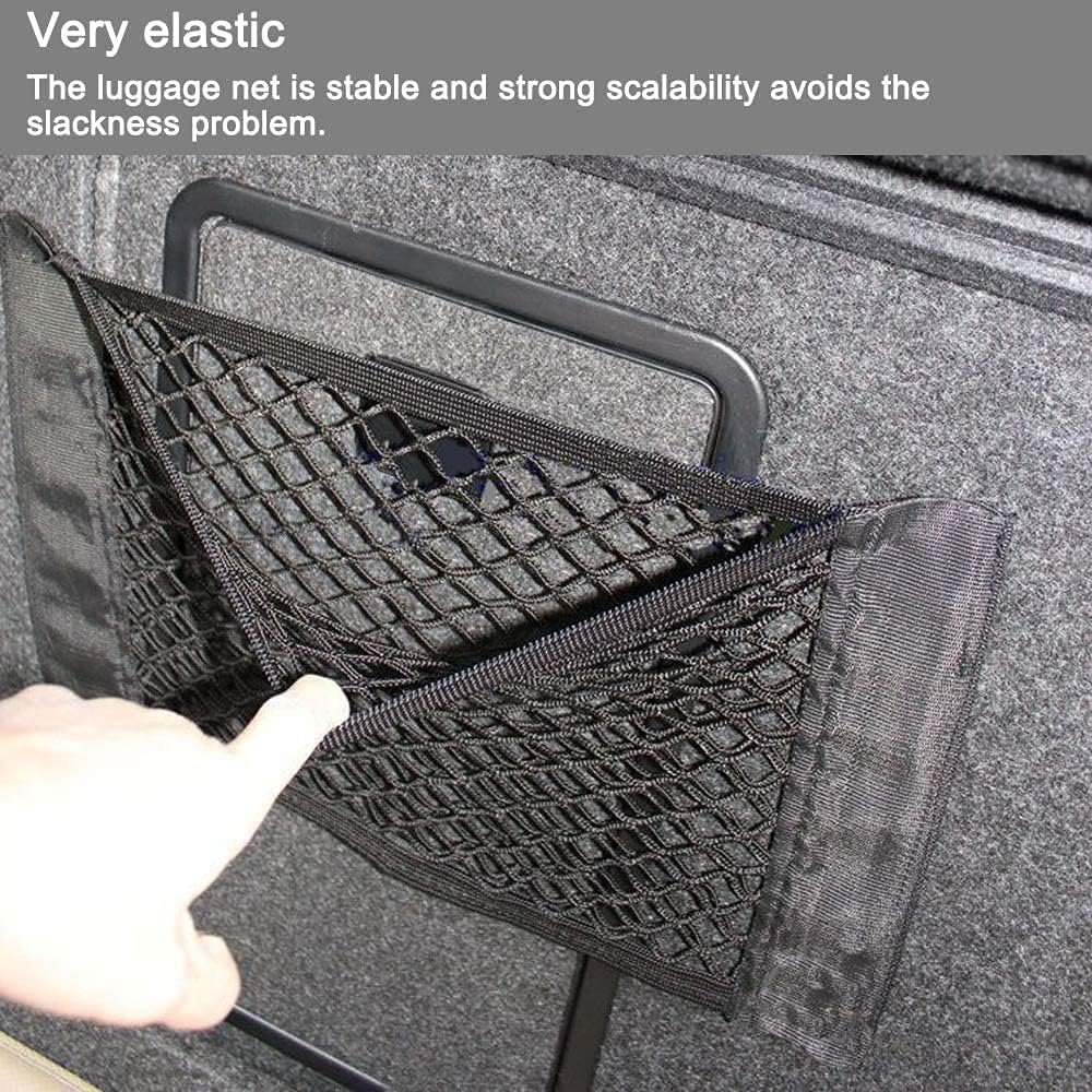 Universal Car Seat Back Storage Elastic Mesh Net Bag Luggage Holder Pocket Trunk Organizer