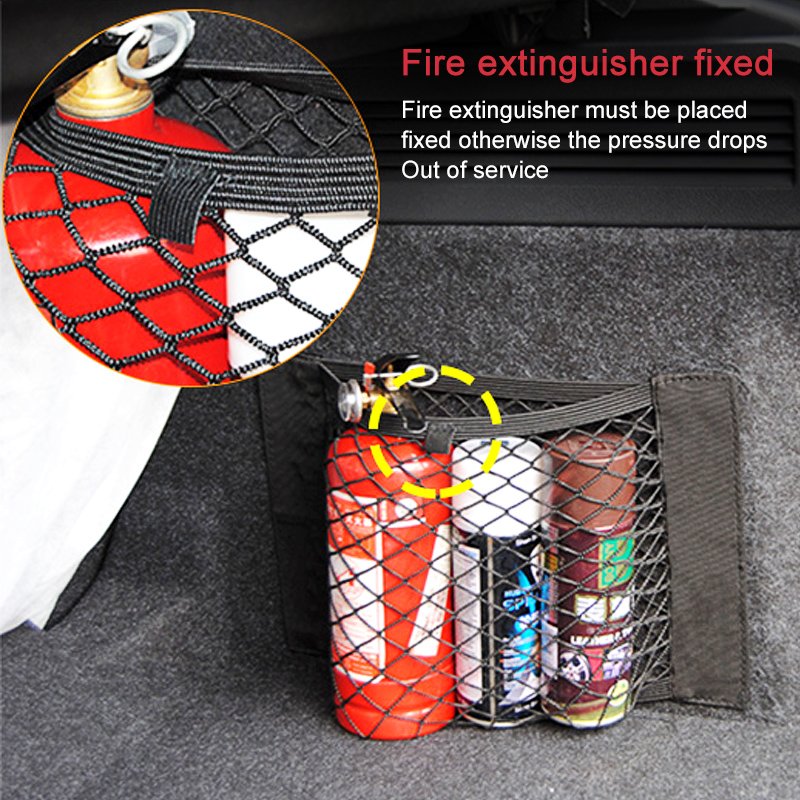 Universal Car Seat Back Storage Elastic Mesh Net Bag Luggage Holder Pocket Trunk Organizer