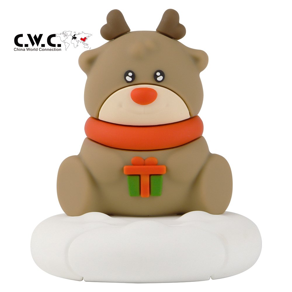 Novelty Christmas Gift Phone Stand Santa Claus Christmas Elk PVC Cute Phone Holder