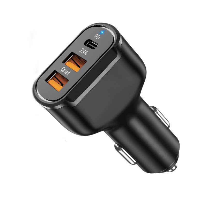 High Quality 30W PD QC3.0 USB C 2.4A Dual Port Fast Charging USB Car Charger Convenient and portable multifunctional car charger