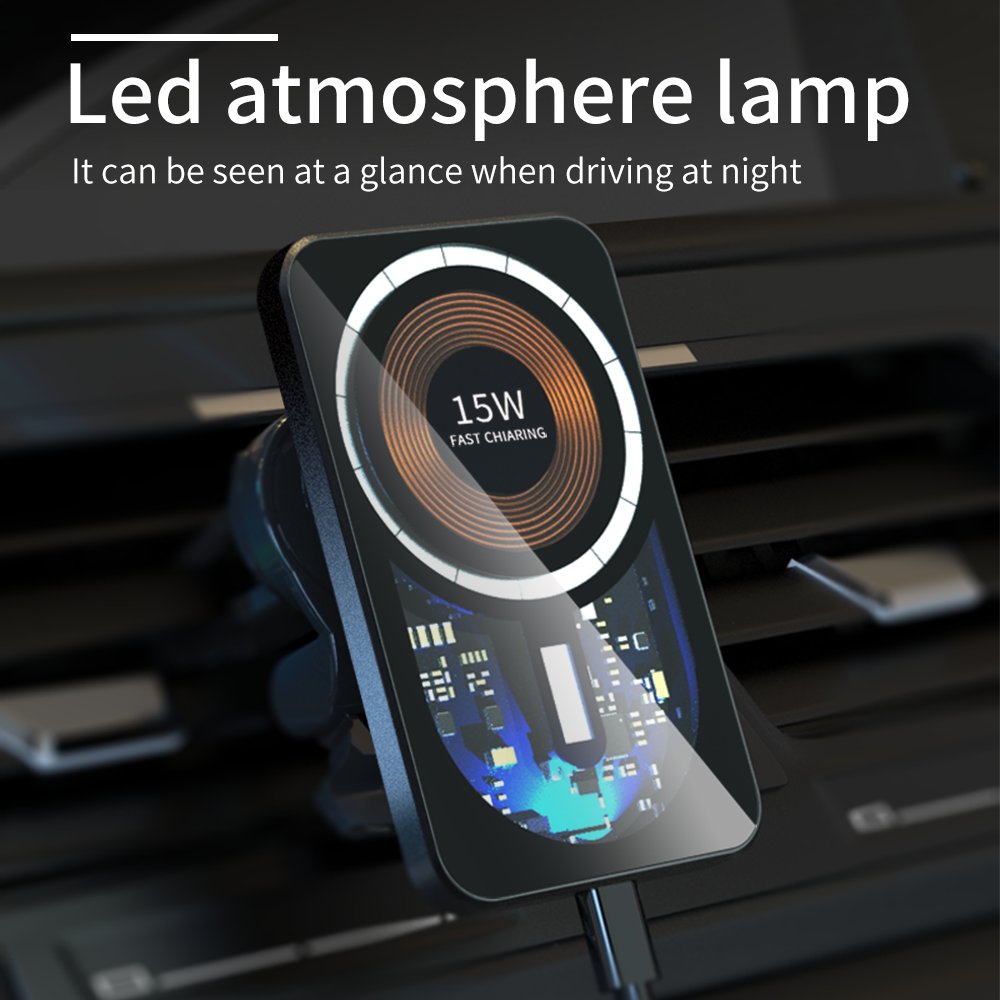 wireless charger mobile phone holder cradles cargadores para celular 15w for phone magnetic wireless car charger