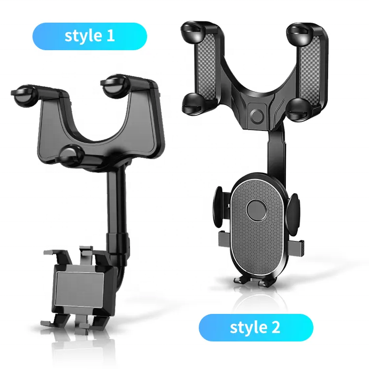 New Mobile Phone Car Holder Car monitor bracket 360 Rotatable Retractable Rearview Mirror Phone Holder For Car