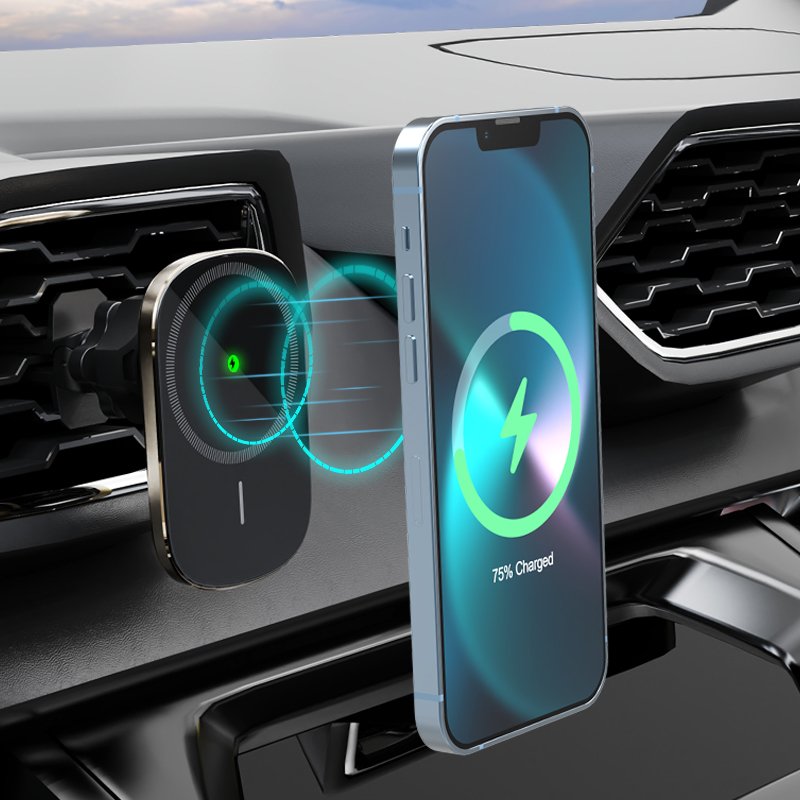 New Product Ideas 2024 Magnet Phone Holder Magnetic Wireless Car Charger Mount for IPhone