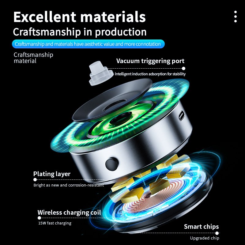 Wireless Charging Manufacture Car Dashboard Magnetic Phone Holder Car Phone Holder Wireless Charger