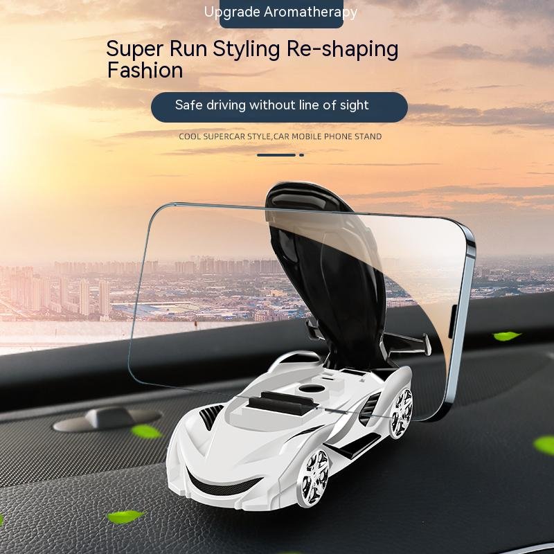 Car phone holder air freshener parking number plate car model dashboard multifunction ornaments desk bracket cabinet collection