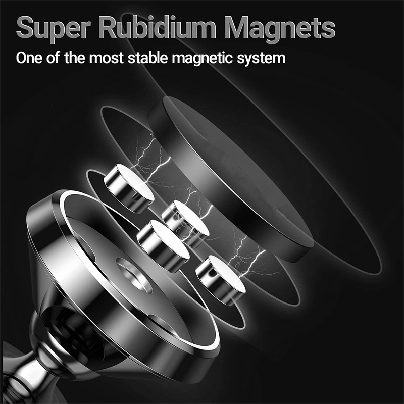 360 Magnetic Aluminium Alloy Customized Mini Stand Cell Phone Magnet Mount Car Phone Holder For Dashboard