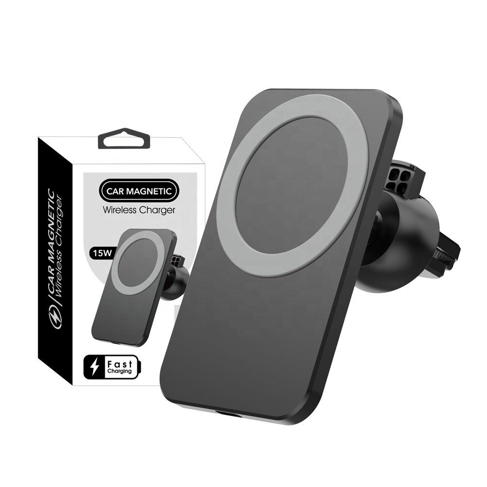 15w Fast Charging Magnetic Wireless Car Mount Stand Charger Magnetic Charge Car With Phone Holder
