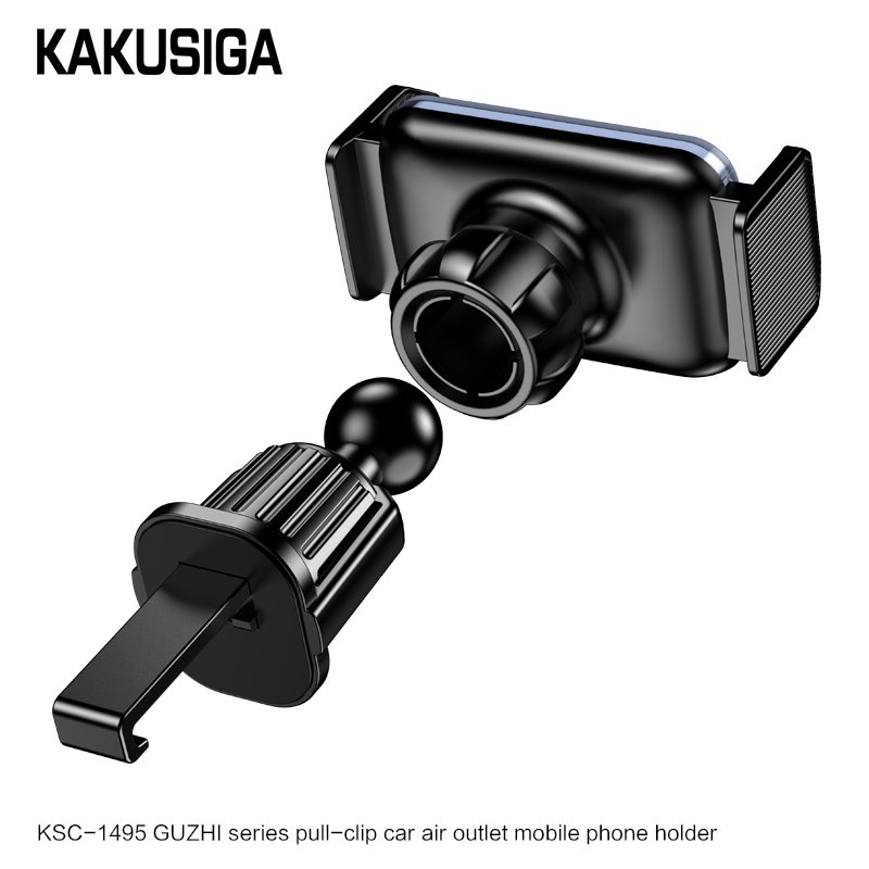 KAKUSIGA Hot Selling Factory Wholesale 360 Degree Adjustment Stable Hook Design clip-on car mobile phone holder (air outlet)