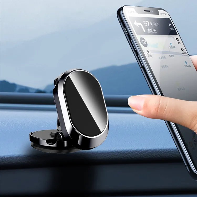 Magnetic 360 Rotating Car Phone Holder For iPhone Aluminum Magnetic Car Phone stand Magnet GPS Car Support Mount