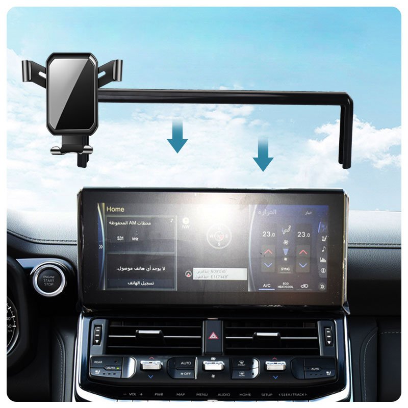 Suitable for Toyota LC300 2022-2024 Car Mobile phone car Mount Gravity ABS aluminum alloy Car product Mobile Phone Holder