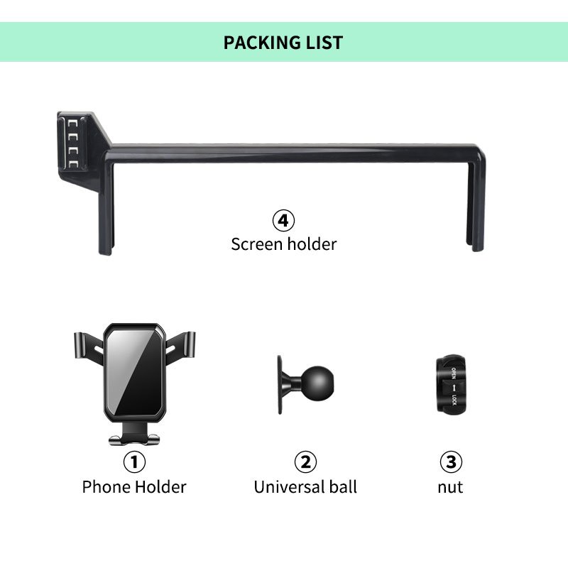 Suitable for Toyota LC300 2022-2024 Car Mobile phone car Mount Gravity ABS aluminum alloy Car product Mobile Phone Holder