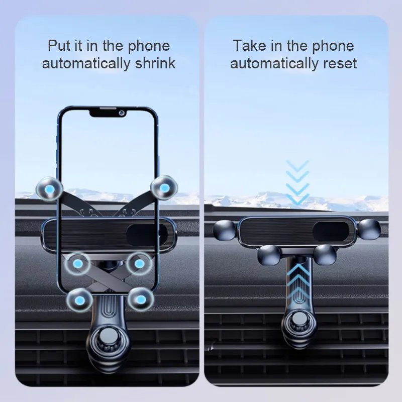 ABS High Quality Air Vent Clips Phone Holder Adjustable Portable Mini Gravity Car Holder For All Mobile Phone