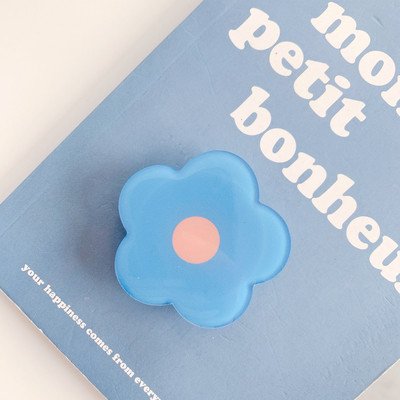 Korea ins wind simple and creative epoxy flower retractable lazy acrylic Foldable Mobile Phone Holder
